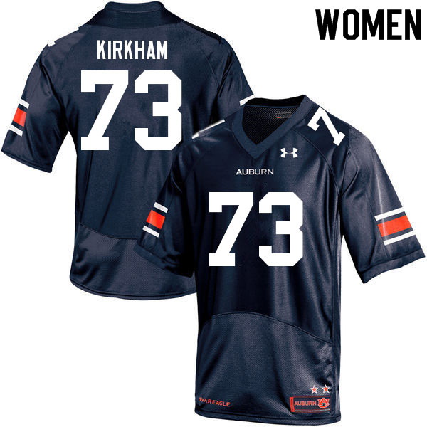 Women #73 Thomas Kirkham Auburn Tigers College Football Jerseys Sale-Navy